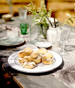 Lobster, bacon and olive oil buns