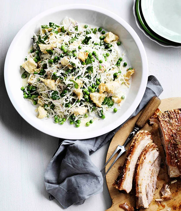 Cabbage and pea salad