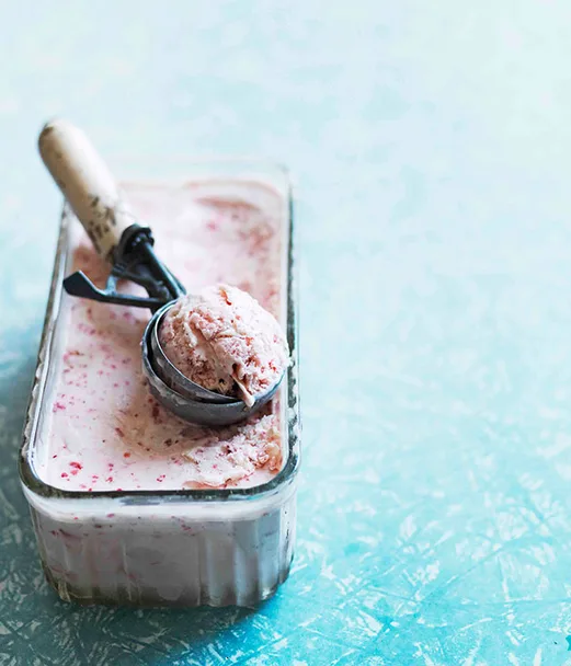 Strawberry and watermelon sundae