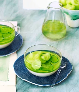 Cucumber and yoghurt jellies