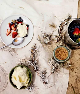 Berries and cream