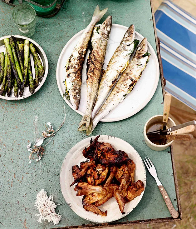 Grilled whiting