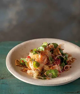 Salad of rock lobster and pomelo