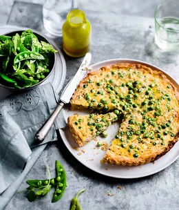 French pea and spring onion tart