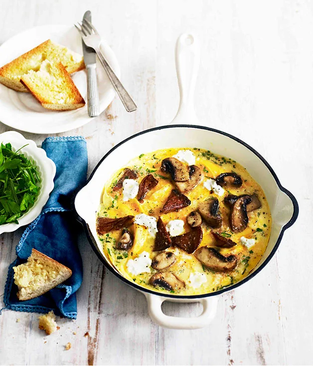 Mushroom and herb omelette