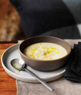 Parsnip and artichoke soup