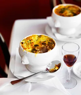 Onion soup gratinée