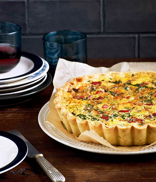 Bacon and Stilton tart