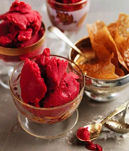 Sour cherry sorbet
