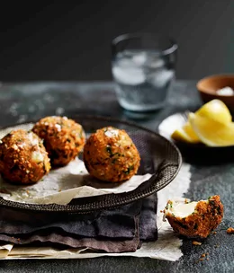 Fried bocconcini with gremolata crumbs