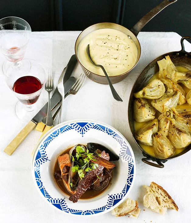 Braised fennel hearts