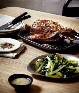Andrew McConnell: Wilted greens with XO