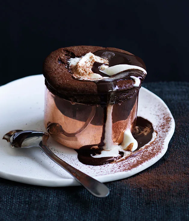 Chocolate whiskey soufflé