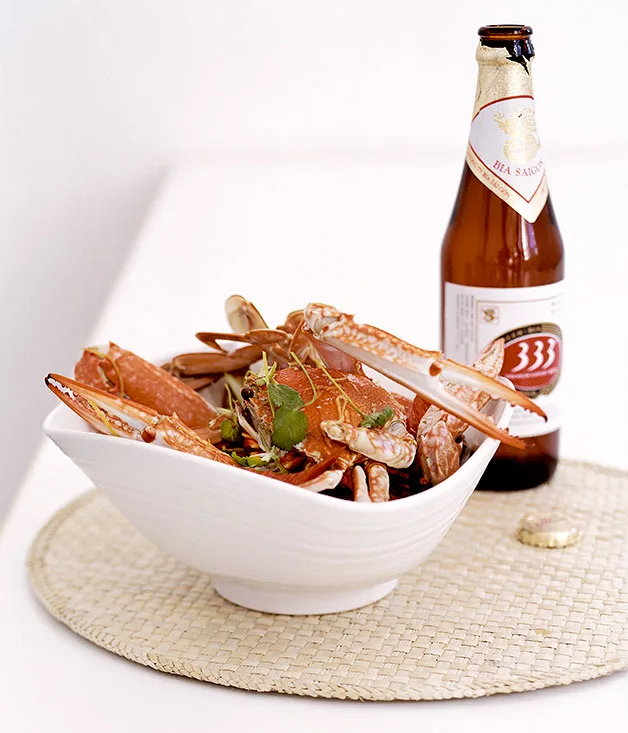 Ginger and beer steamed crab