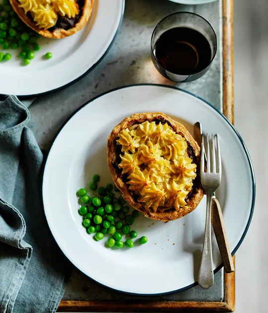 Beef, oyster and stout cottage pies recipe | Gourmet Traveller recipe