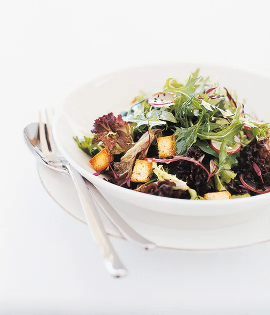 Salad Lettuces, Radishes, Croutons, Citrus Dressing