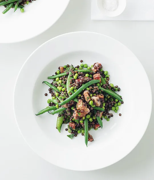 Pancetta, Pea, Lentil and Mint Salad Recipe