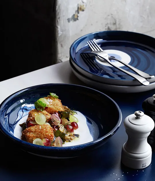 Crisp Lamb’s Brains with Cream Leek &amp; Grapes