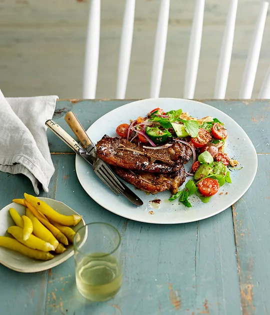 Sumac and Mint-Grilled Lamb Chops Recipe