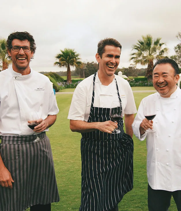 Tetsuya Wakuda, Shane Osborne and Nigel Harvey