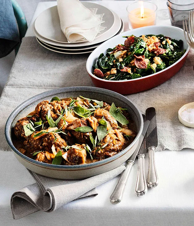 Roman-style lamb with rosemary, sage and anchovy