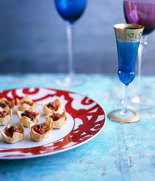 Caponata tartlets recipe | Gourmet Traveller