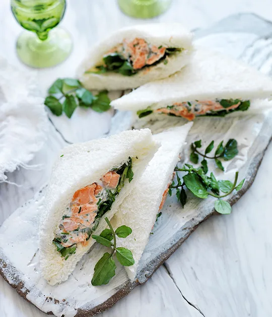 Smoked Trout Crème Fraîche Caper Tramezzini
