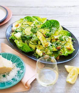 Zucchini, cos, parmesan and tarragon salad