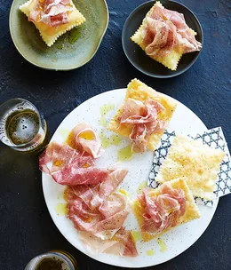 Gnocco fritto with prosciutto di San Daniele