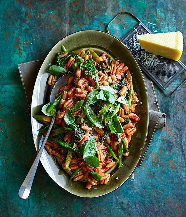 Gnocchetti Sardi with tomato sugo, broccolini and pecorino