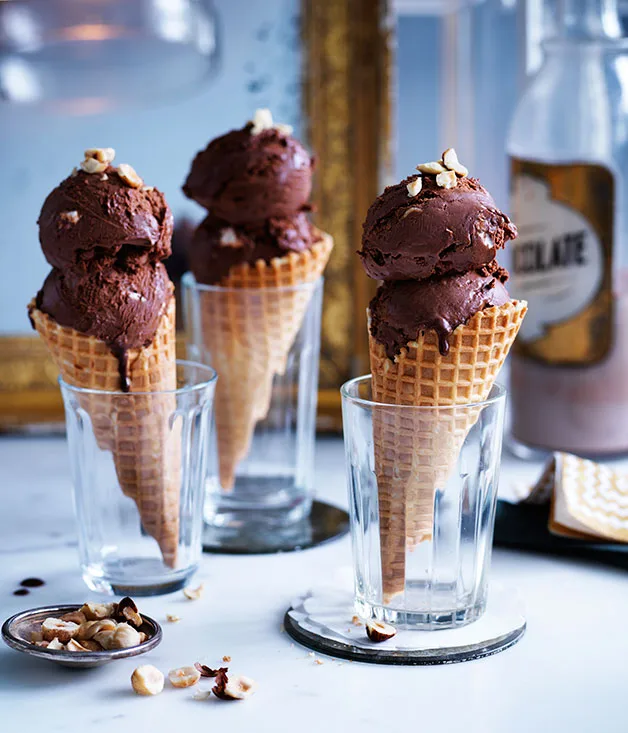 Chocolate-torrone semifreddo