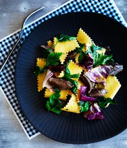Stracci with hare and radicchio