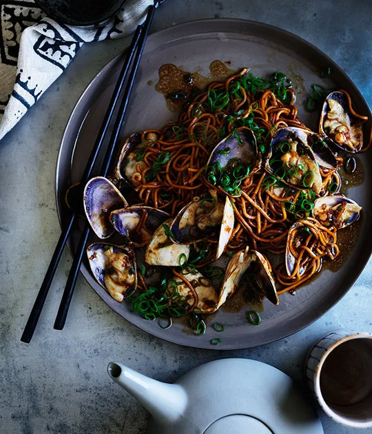 La mian with pipis and ginger recipe | Chinese noodle recipe | Gourmet Traveller