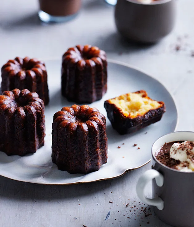 Canel&eacute;s with spiced hot chocolate