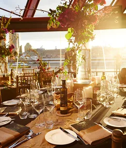 The sparkling table setting put together by stylists Lucy Tweed and Jane Frosh of Cool Edie’s