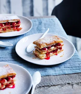 Rhubarb millefeuille