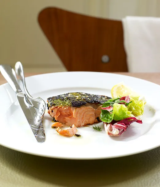 Ocean trout with chermoula crust