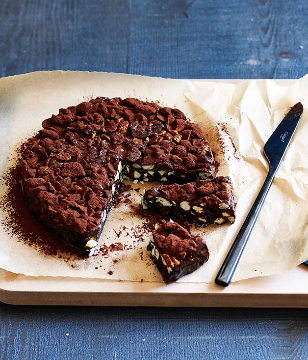 Dark-chocolate and sour-cherry panforte