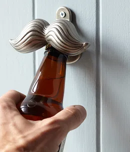 Williams-Sonoma novelty wall-mounted moustache bottle opener