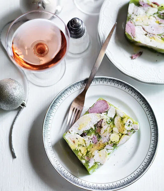 Ham and chicken terrine recipe | Gourmet Traveller