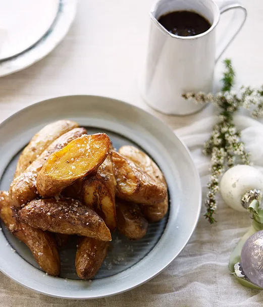 Kipfler potatoes roasted in goose fat
