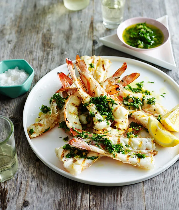 Chermoula prawns