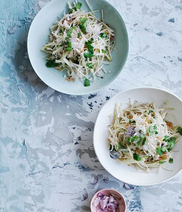 Green papaya, mango and coconut slaw