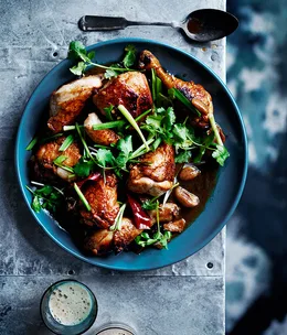 Black-beer chicken with ginger, garlic and soy sauce