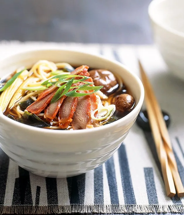 Crab, cha siu and corn ramen