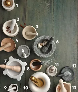 Mortars and pestles