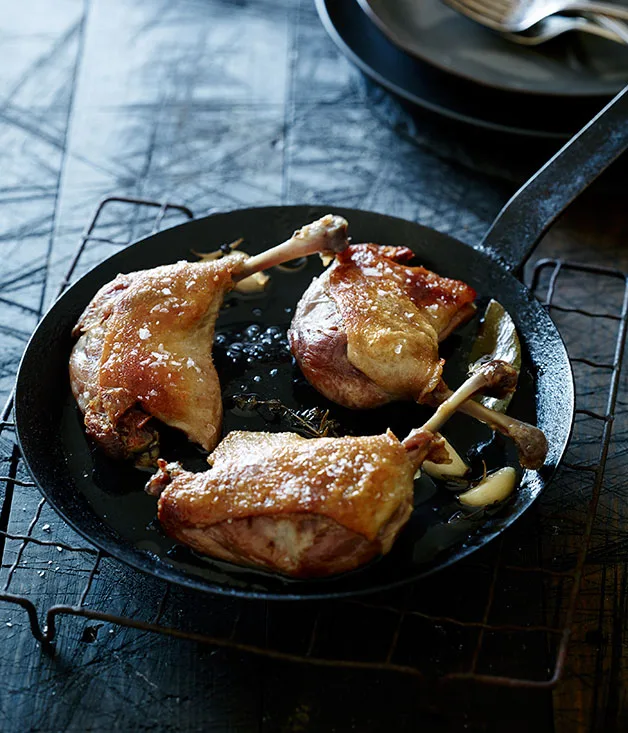 Crisp duck confit