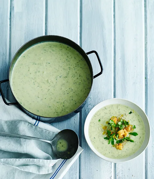 Fast leek and parsley soup recipe | Gourmet Traveller