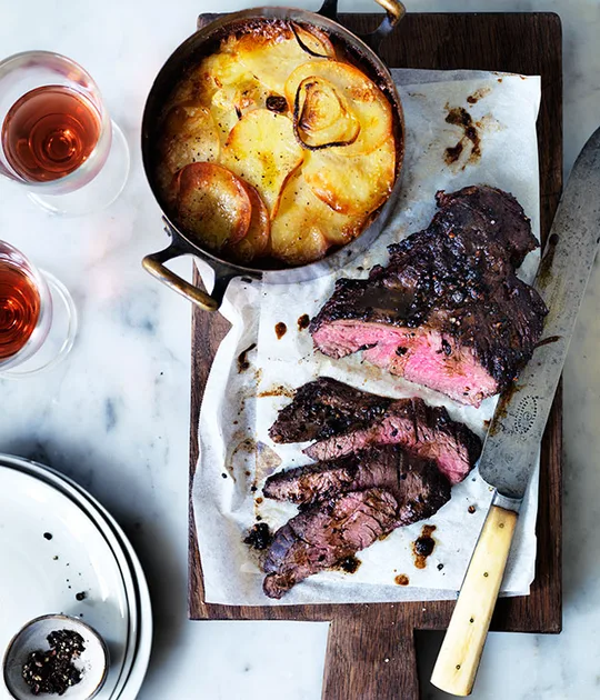 Onglet pepper steak recipe | Gourmet Traveller