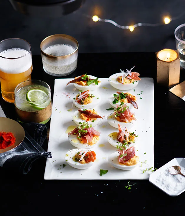 Devilled eggs three ways